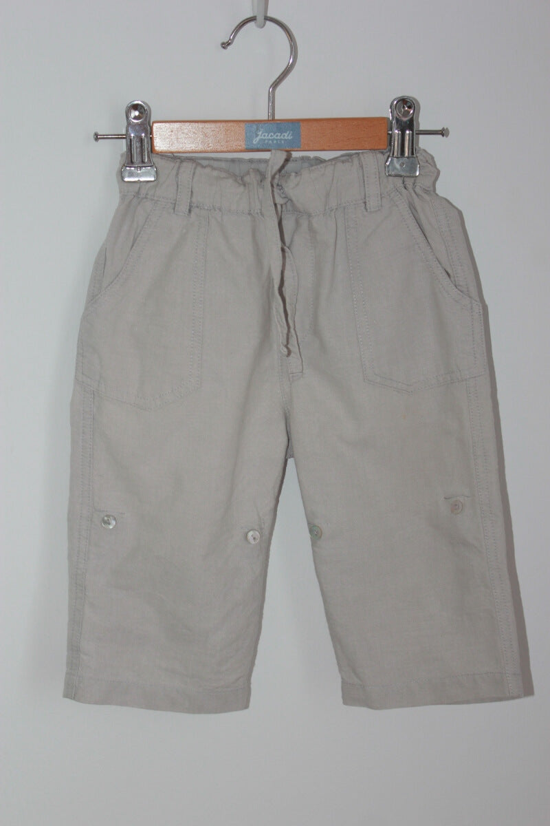 tweedehands unisex katoenen zomerse beige broek in maat 74 van normandie