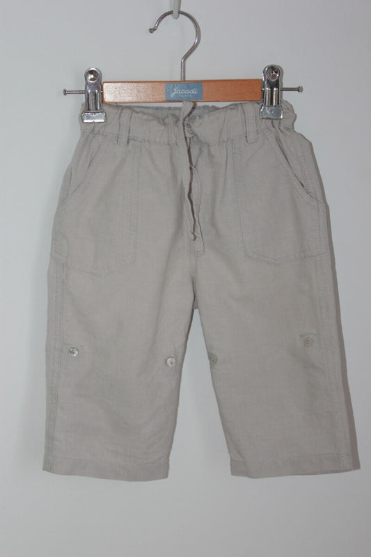 tweedehands unisex katoenen zomerse beige broek in maat 74 van normandie