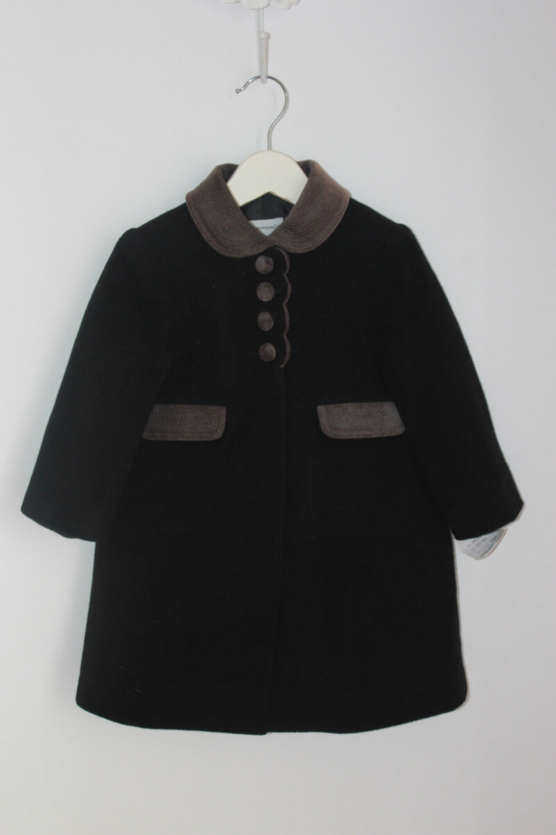 tweedehands zwart met grijze mantel in maat 74-80 van pamela voor een baby meisje 