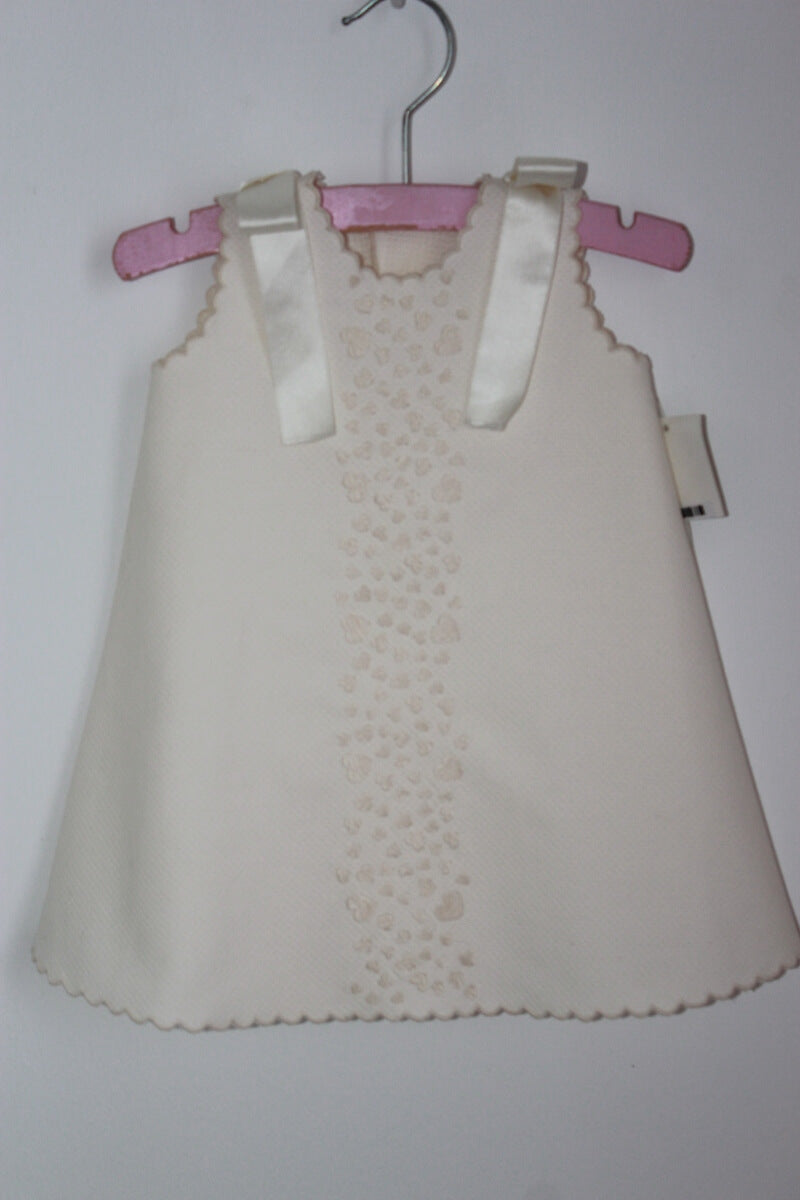 tweedehands creme mouwloze jurk van piccolos in maat 62