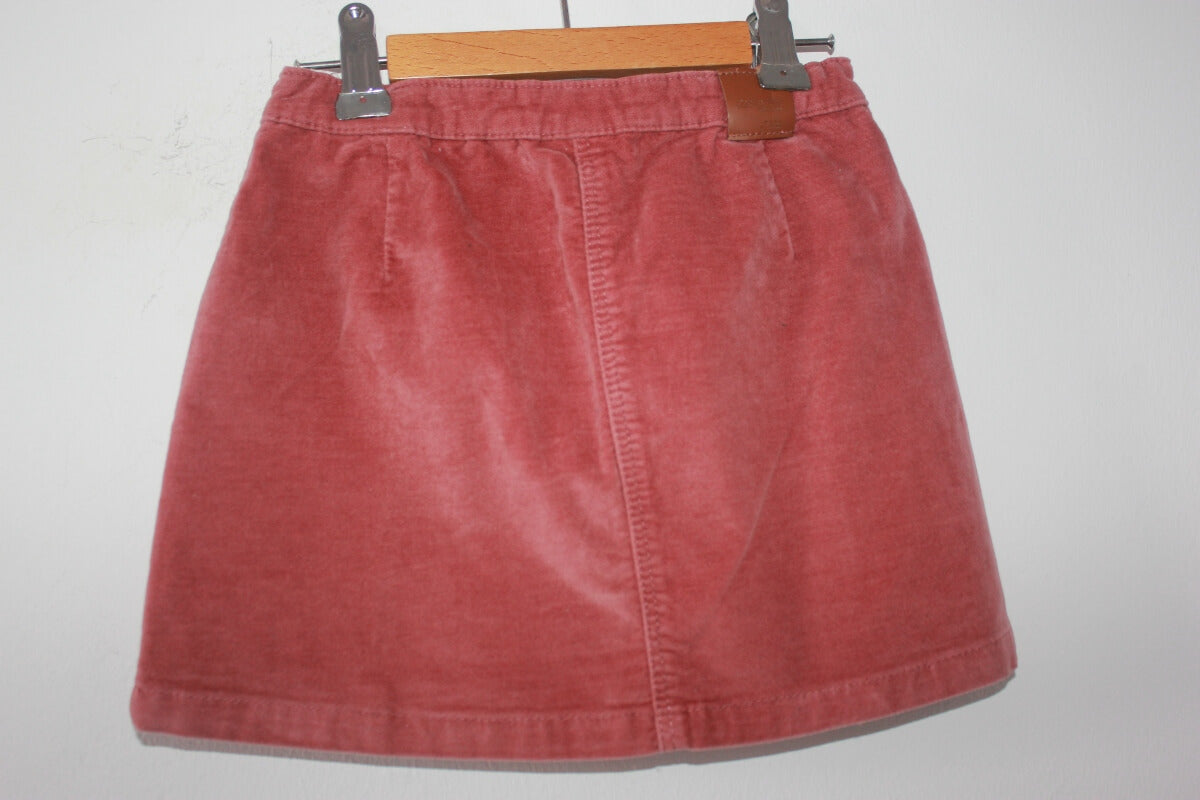 tweedehands-koraalroze-fluwelen-rok-zara-meisje-maat-116-