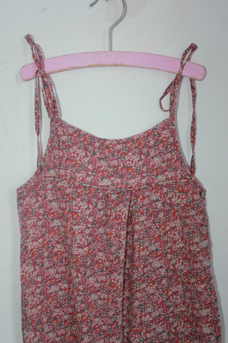 tweedehands katoenen zomerse liberty jumpsuit in multicolour, maat 116 voor een meisje van rose et theo