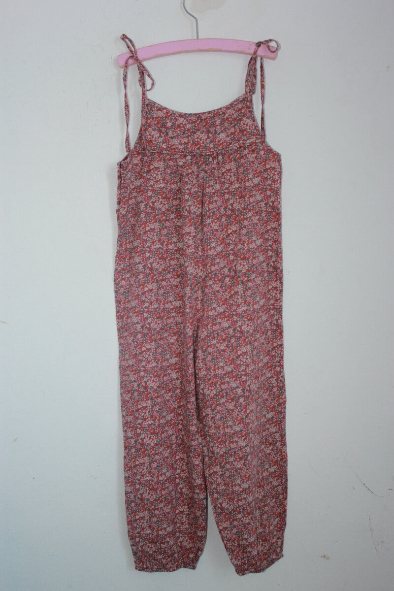 tweedehands katoenen zomerse liberty jumpsuit in multicolour, maat 116 voor een meisje van rose et theo
