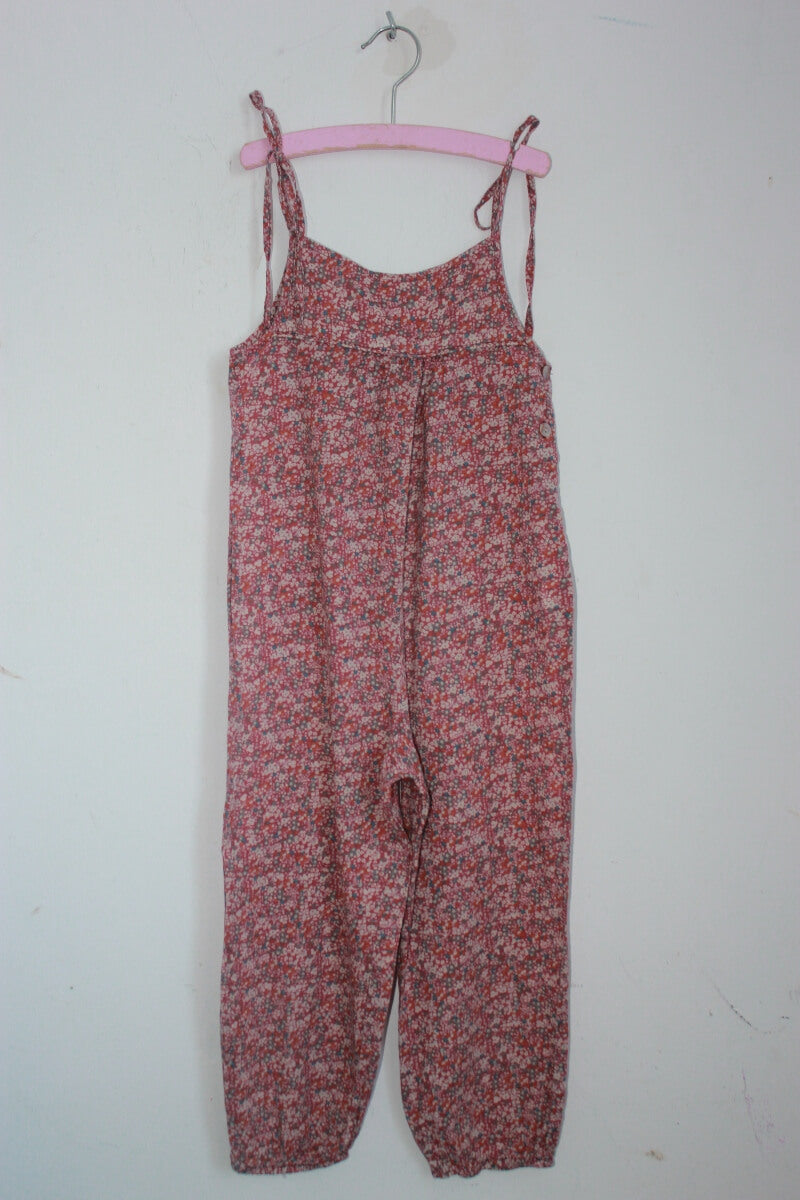 tweedehands katoenen zomerse liberty jumpsuit in multicolour, maat 116 voor een meisje van rose et theo
