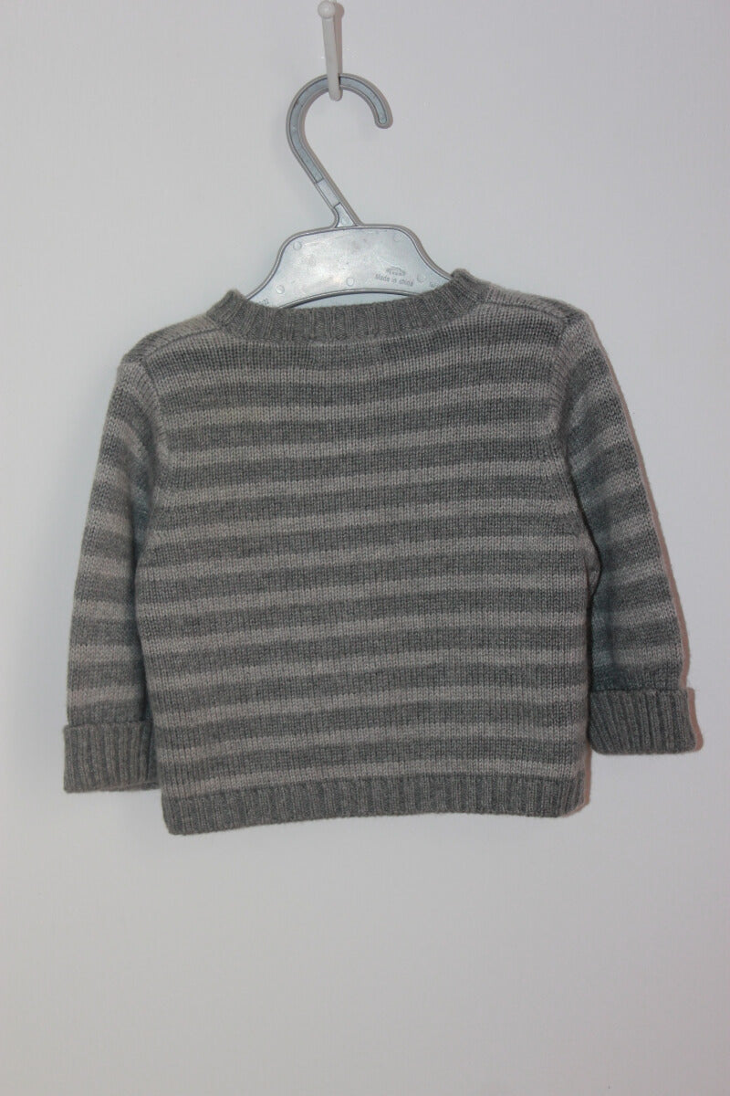 tweedehands unisex grijs gestreept vestje in maat 56 van sergent major