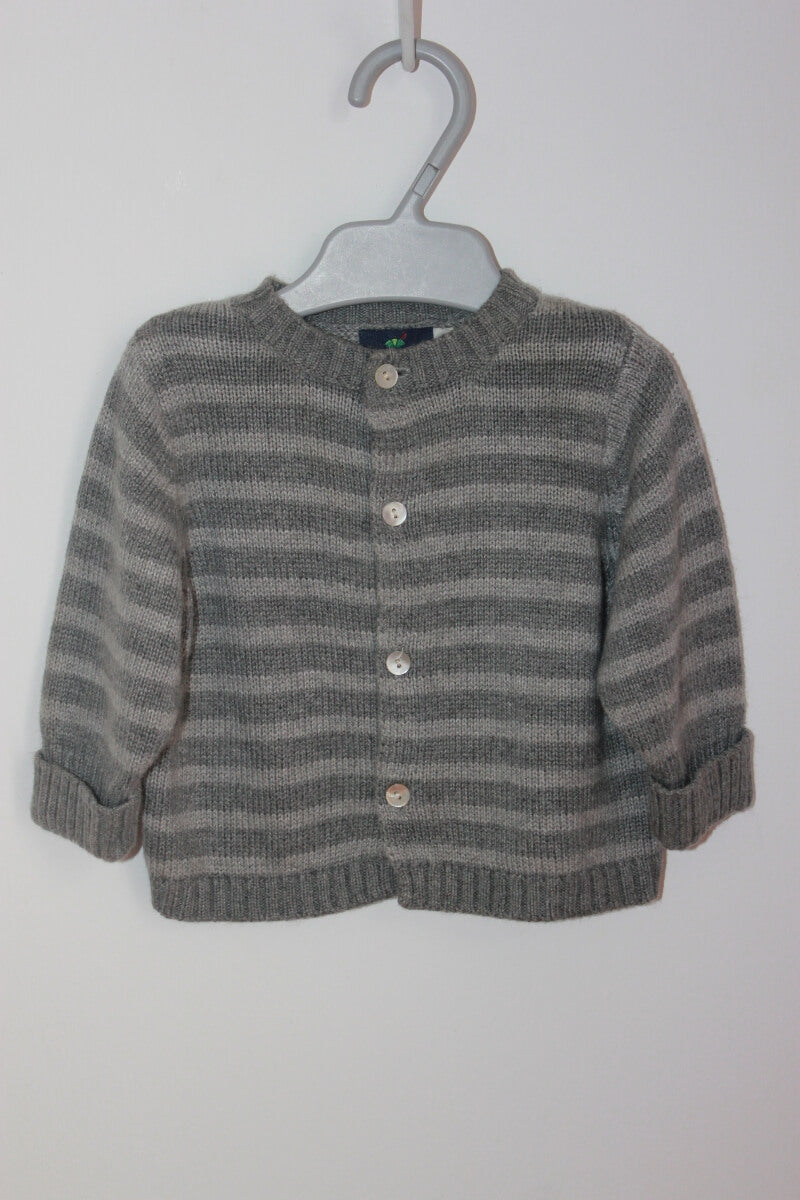 tweedehands unisex grijs gestreept vestje in maat 56 van sergent major