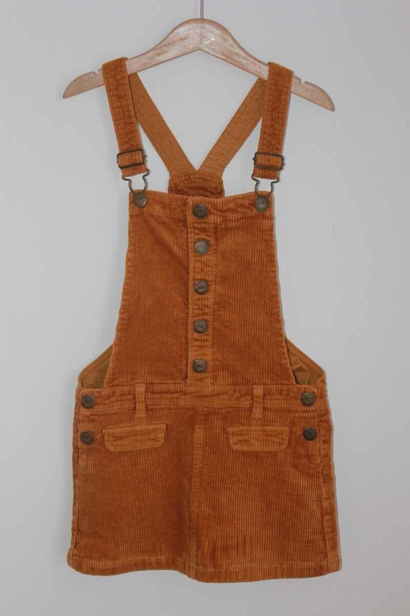 tweedehands corduroy mosterdgele overgooier in maat 122 voor een meisje van Sfera