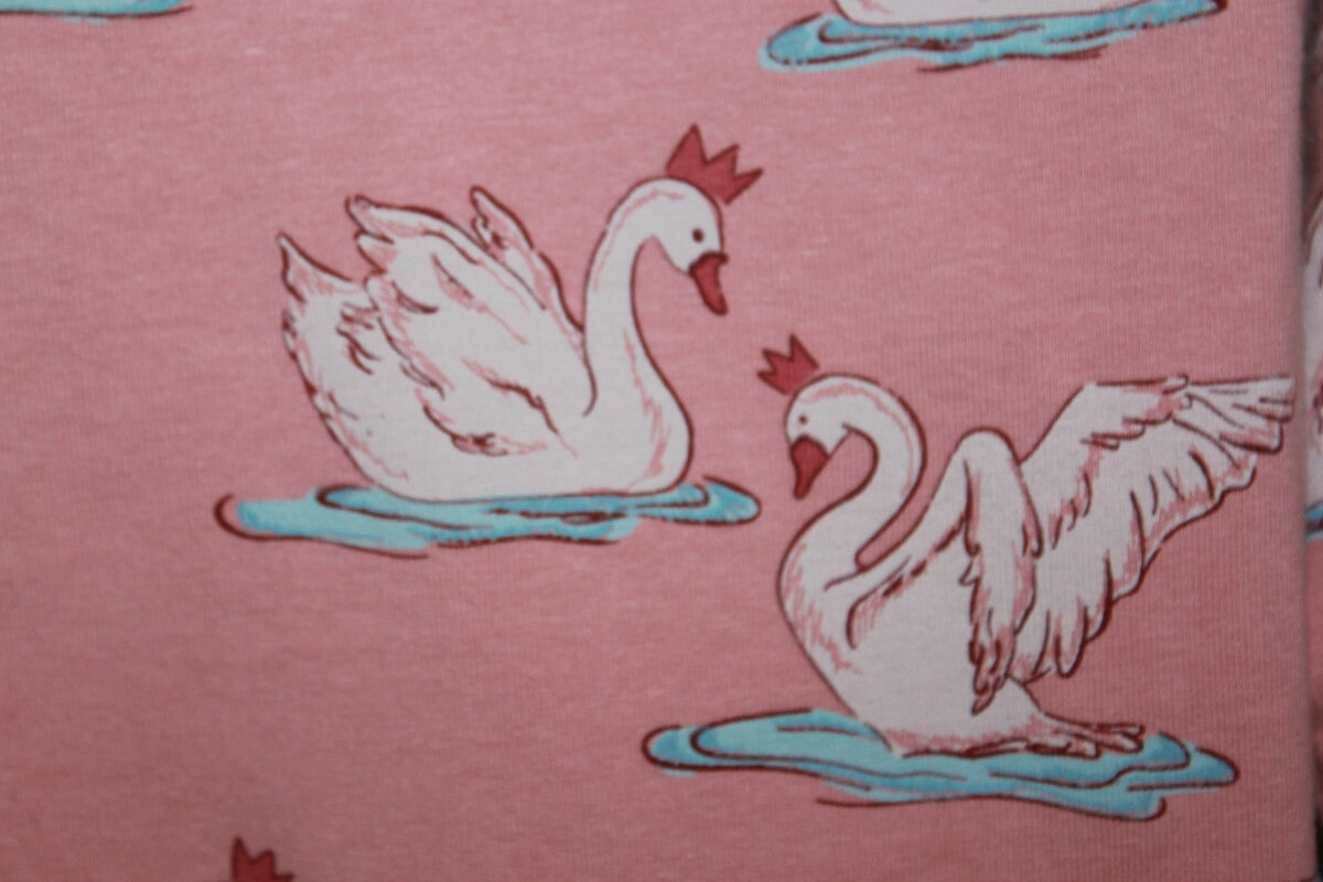 tweedehands oudroze longsleeve met zwanen in maat 110 voor een meisje van someone