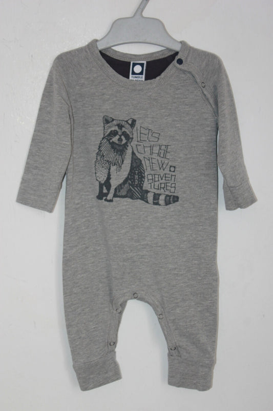 Tweedehands unisex grijze playsuit met lange mouwen van tumble n dry maat 56