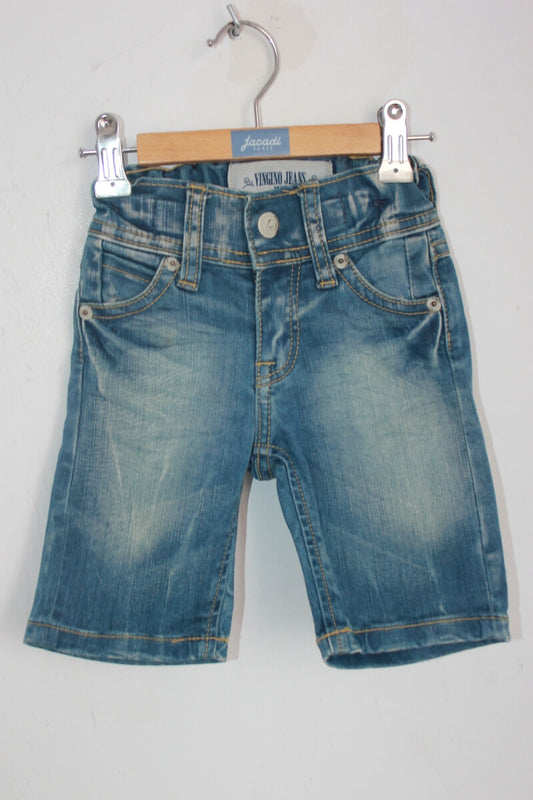 tweedehands denim korte broek in maat 86-92 van vingino voor een meisje