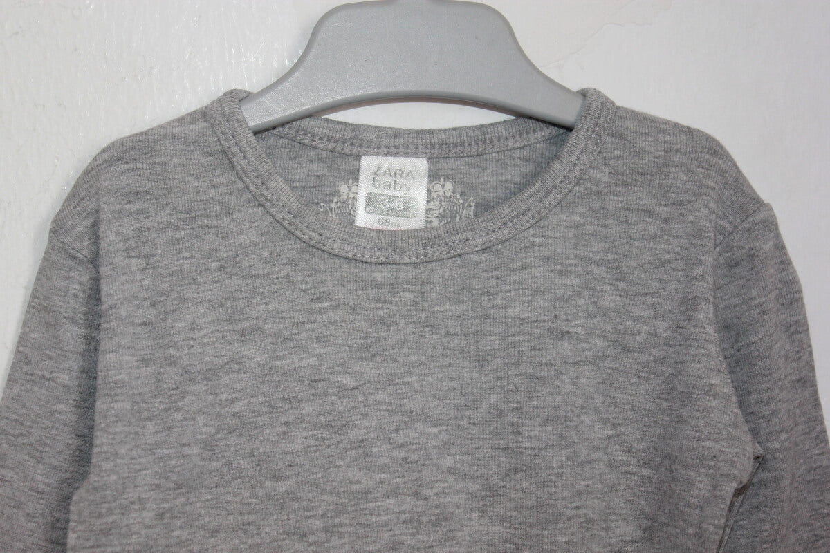 tweedehands unisex grijze basic longsleeve in maat 68 van zara