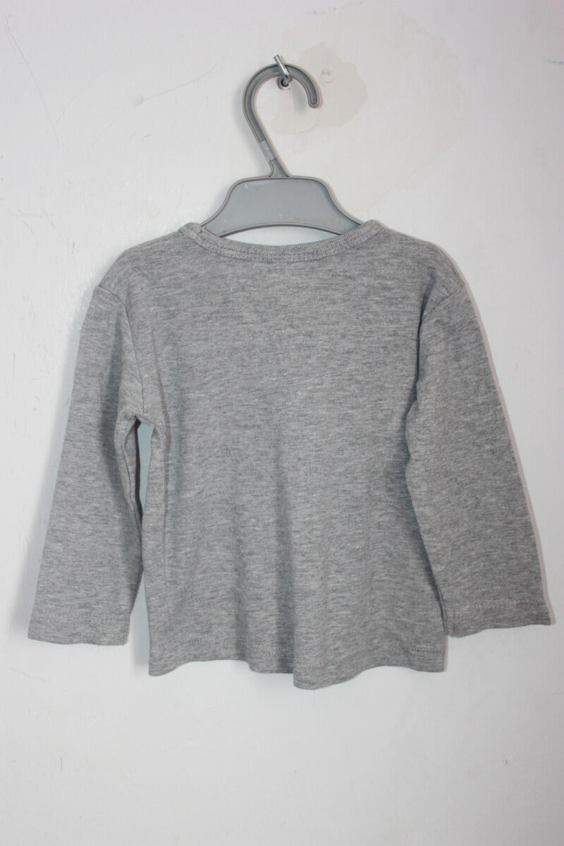 tweedehands unisex grijze basic longsleeve in maat 68 van zara