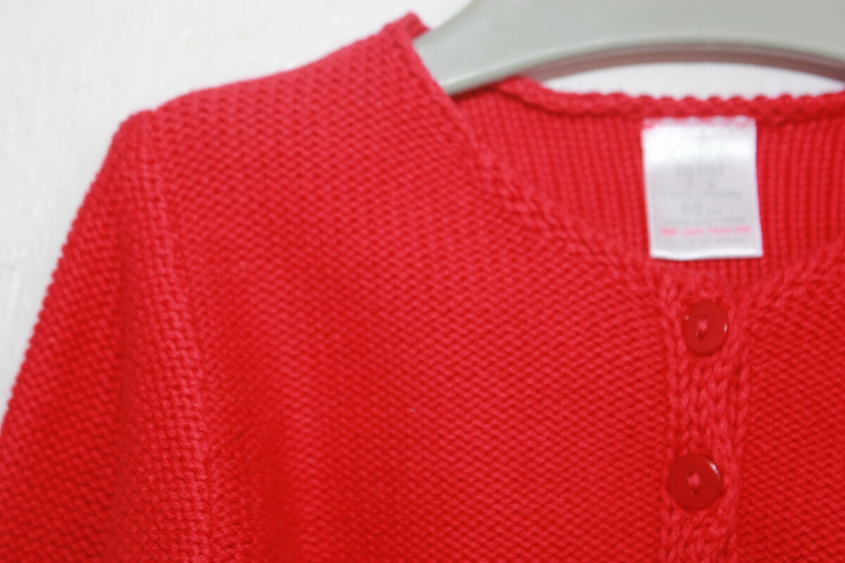 tweedehands katoenen rood bolero vestje in maat 68 van zara