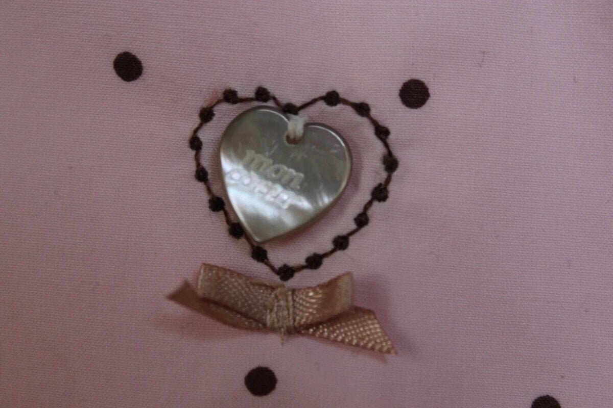 Tweedehands katoenen zomerse roze jurk met bruine stippen en korte mouwen van jacadi in maat 62 