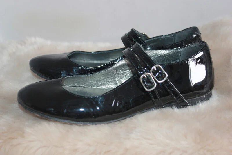 tweedehands zwarte lakschoenen, mary janes, van bonpoint in maat 34