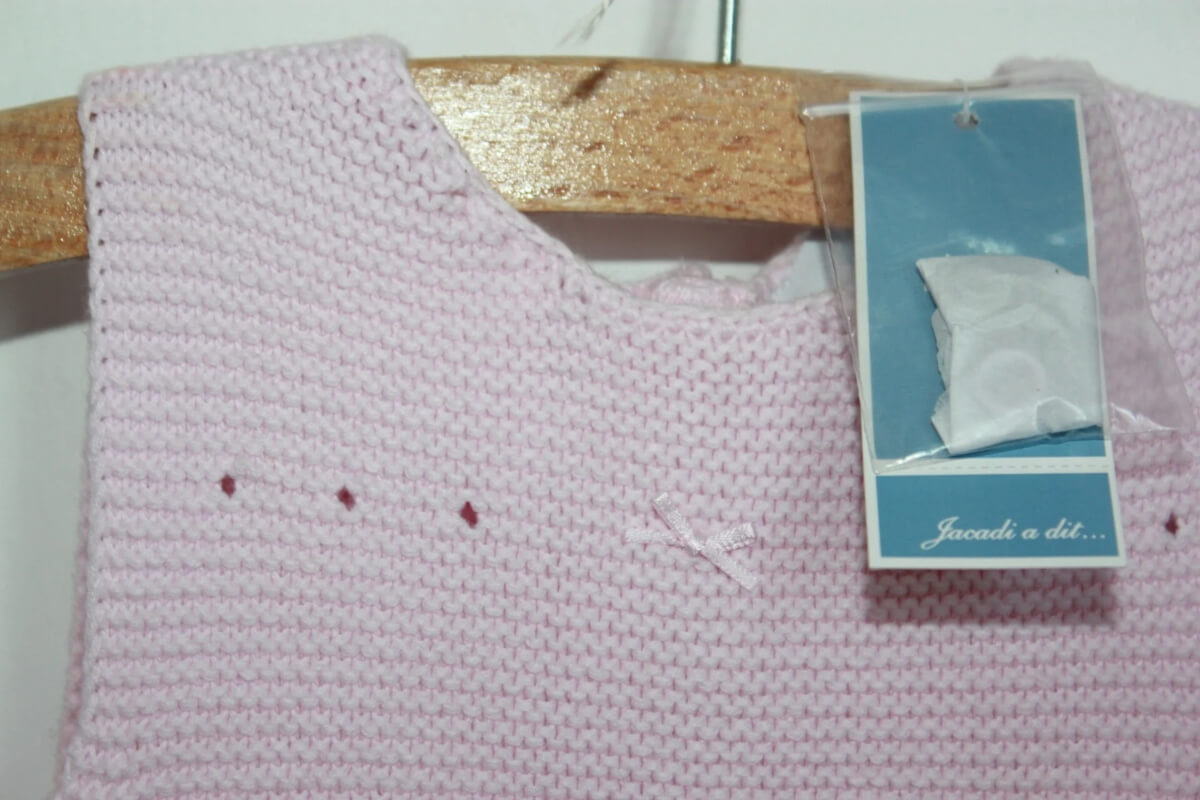 tweedehands katoenen mouwloze lichtroze jumpsuit van jacadi in maat 56