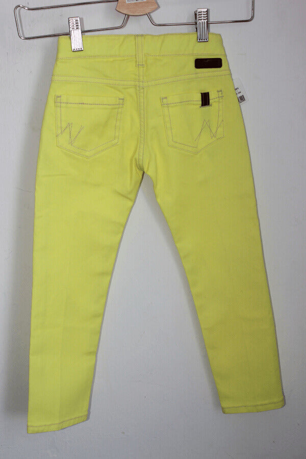 preloved gele lange broek van bonpoint x notify maat 110-116 voor een meisje