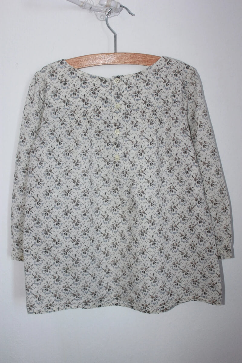 tweedehands liberty blouse in multicolour met driekwart mouwen van bonpoint, maat 134-140