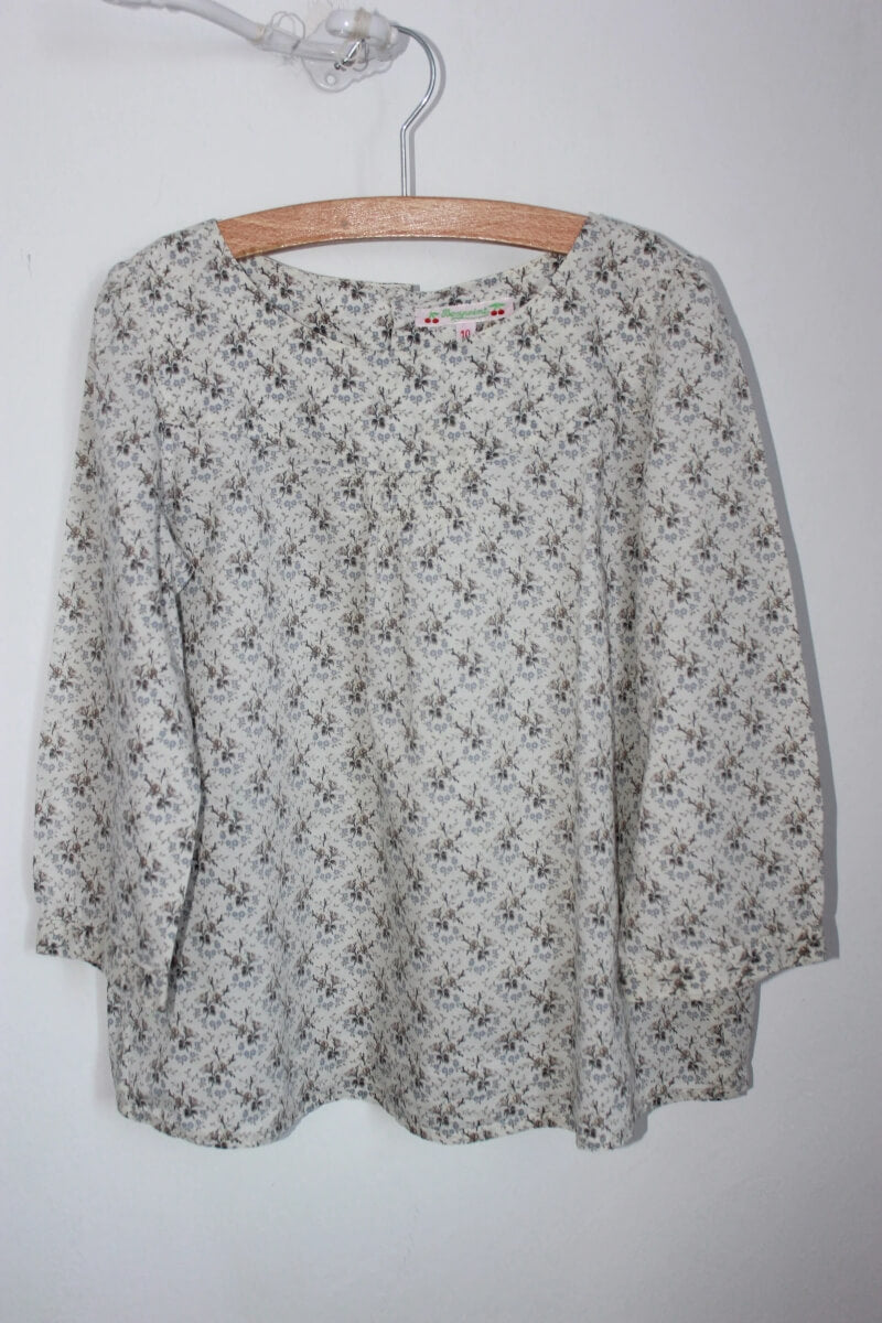 tweedehands liberty blouse in multicolour met driekwart mouwen van bonpoint, maat 134-140