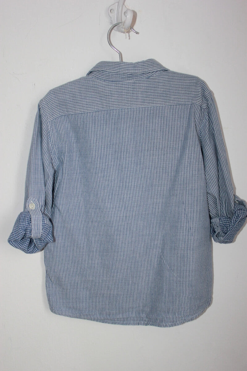 tweedehands-blauw-wit-gestreept-overhemd-monoprix-maat-104