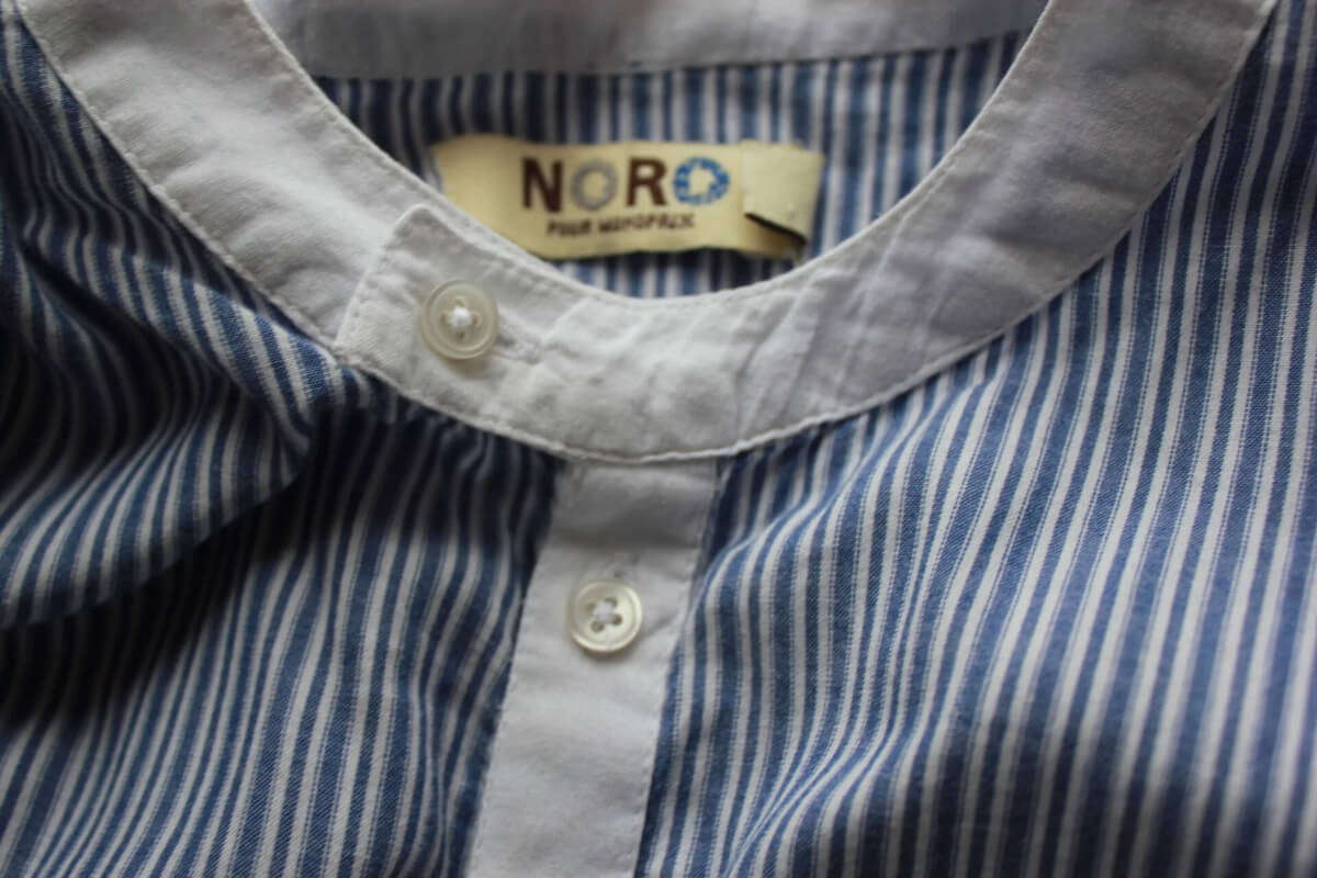 tweedehands-blauw-wit-grijs-gestreept-overhemd-lange-mouwen-maat-104-noro-monoprix