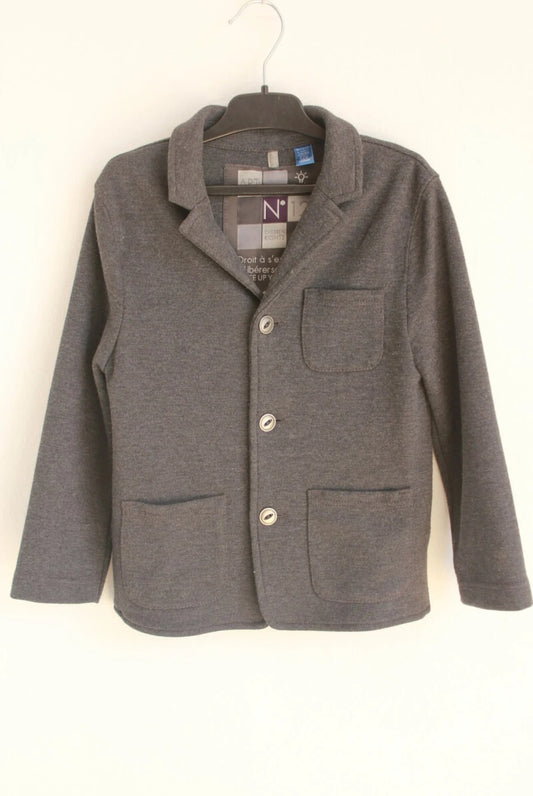 tweedehands-donkergrijze-blazer-maat-104-jongen-okaidi