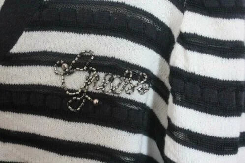 zwart-wit-gestreept-vest-guess-maat-134