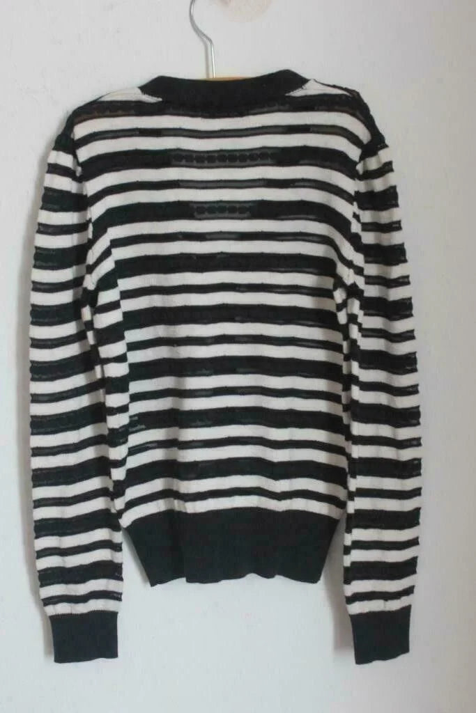 zwart-wit-gestreept-vest-guess-maat-134