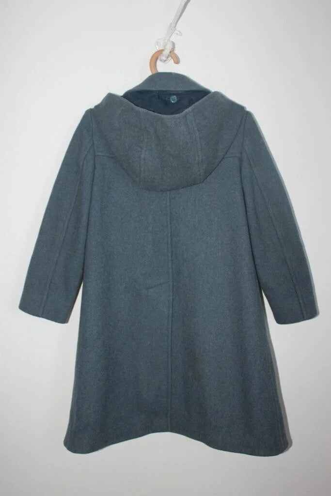 tweedehands-grijsblauwe-winterjas-capuchon-maat-128-le-minor