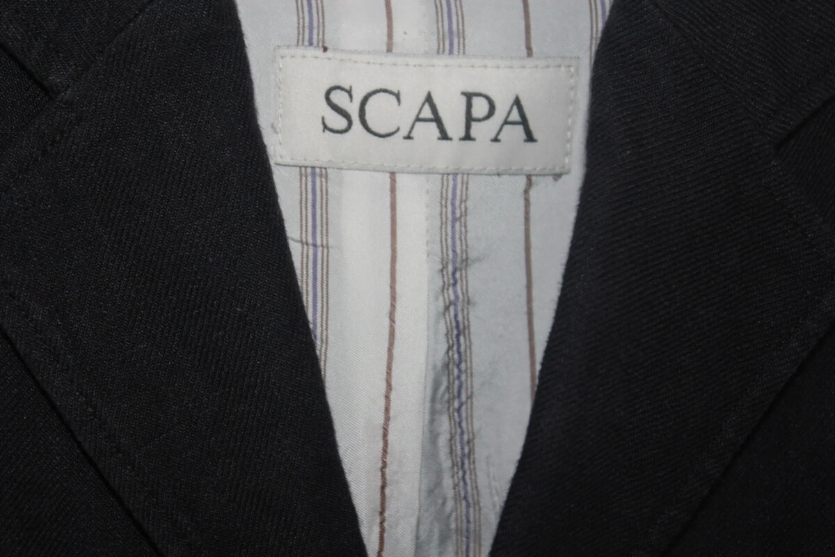 tweedehands-donkergrijze-linnen-blazer-maat-116-scapa