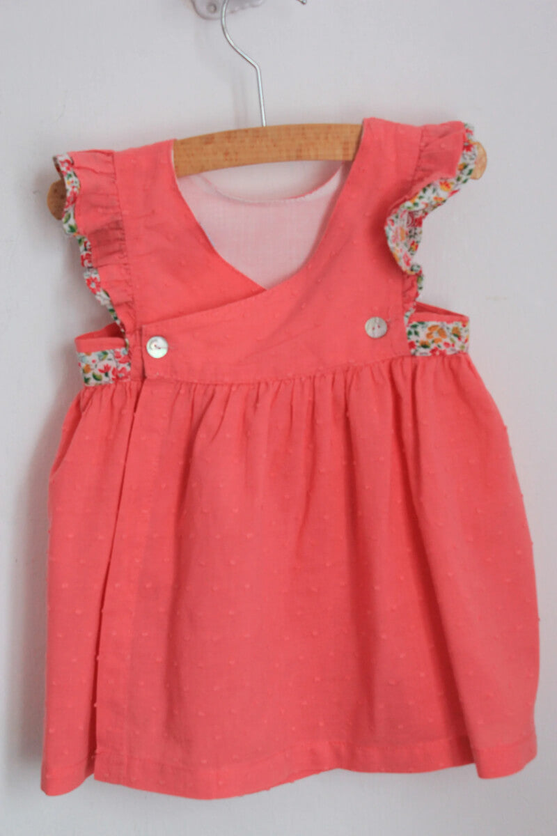 tweedehands-koraalroze-zomerse-jurk-maat-74-baby-meisje-dadati