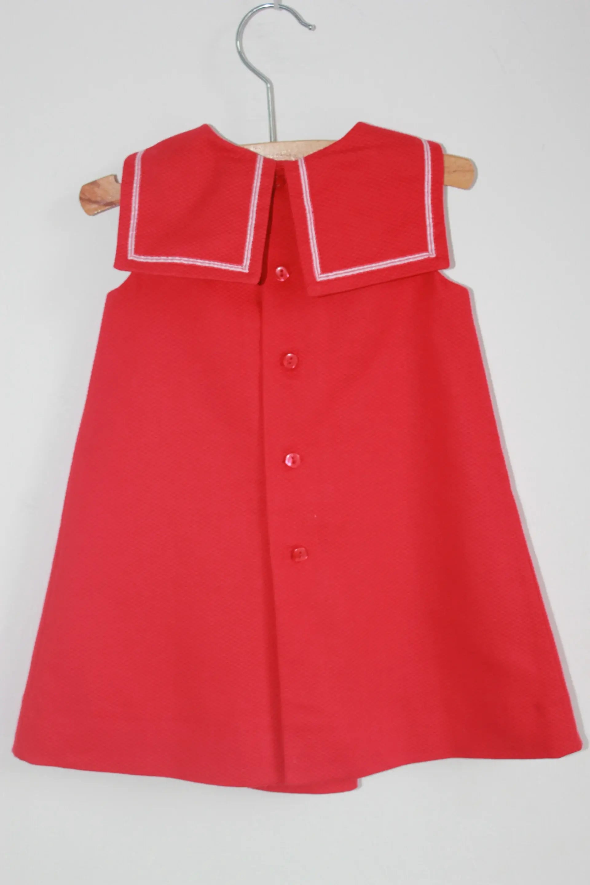 tweedehands-zomerse-rood-witte-matrozenjurk-zonder-mouwen-maat-74-baby-meisje-zara