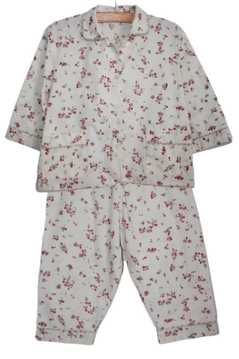 tweedehands gebloemde pyama baby meisje maat 86 sylvie thiriez