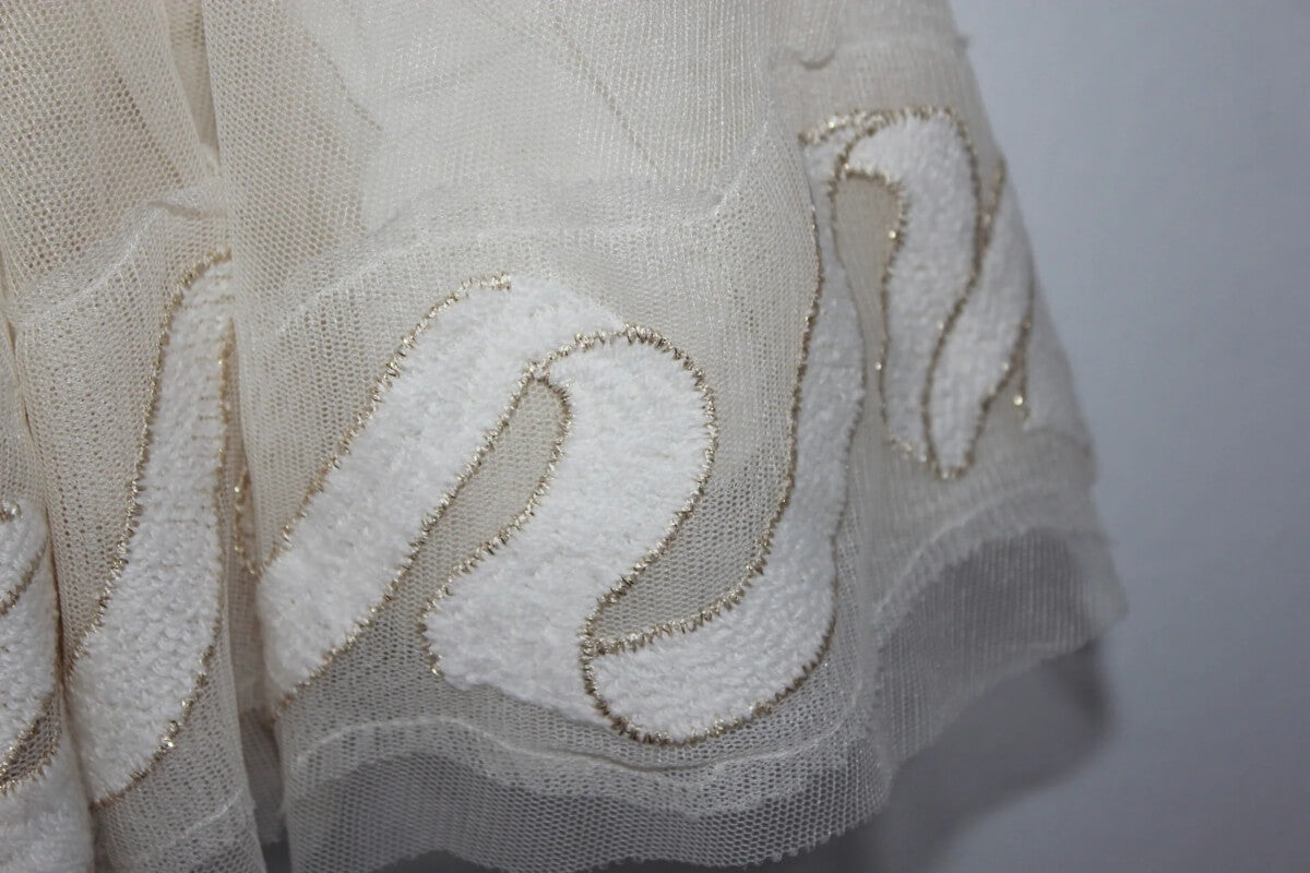 tweedehands-creme-goud-feestelijke-tule-rok-maat-128-meisje-i-pinco-pallino