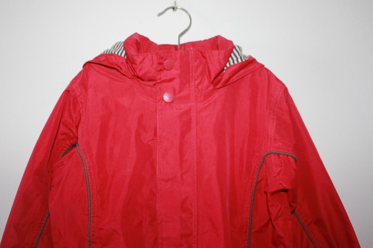 tweedehands-roze-rood-windjack-regenjas-esprit-de-la-mer-maat-98-meisje