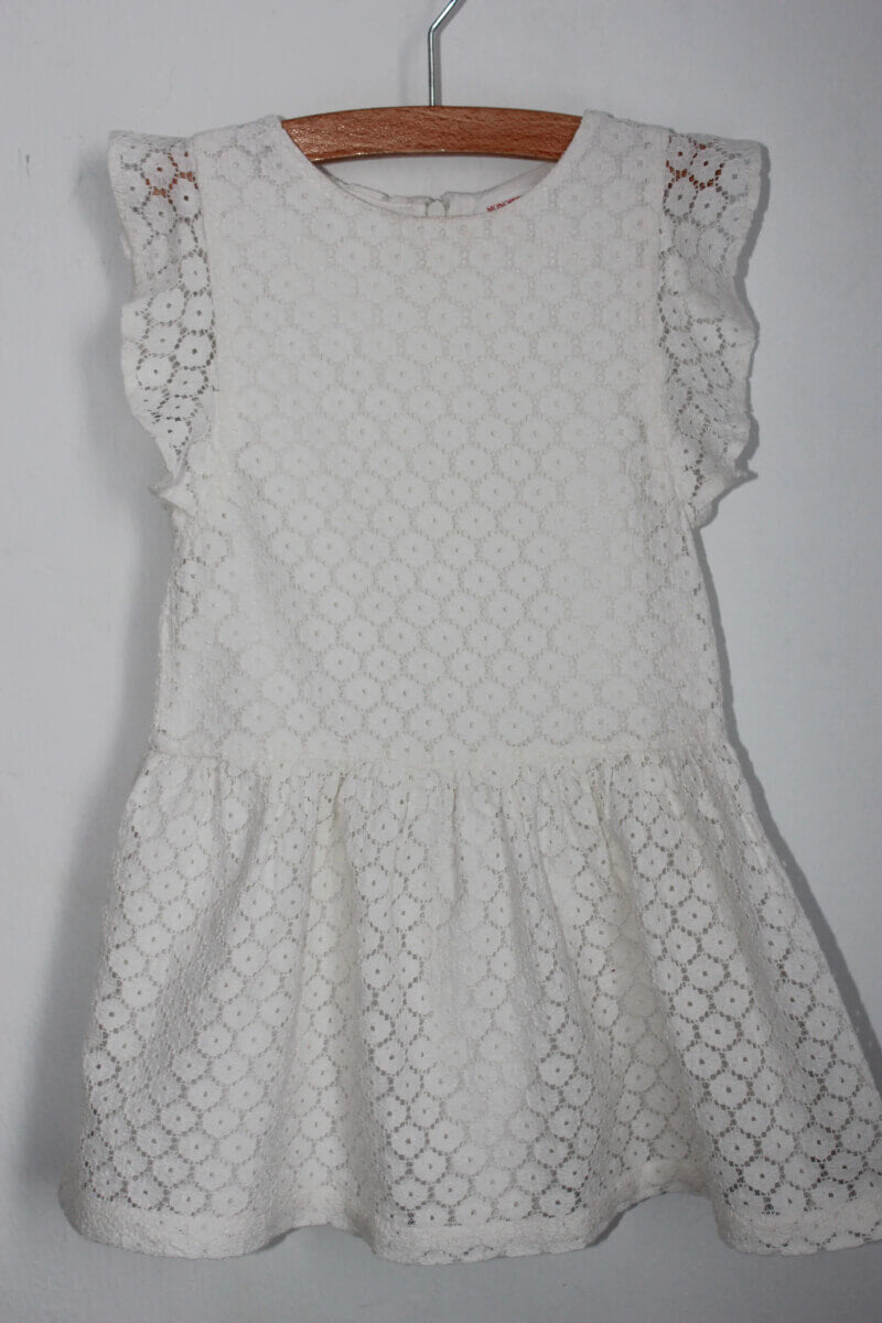 tweedehands-ecru-kanten-jurk-maat-92-monoprix