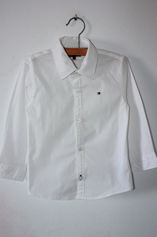 tweedehands-wit-overhemd-lange-mouwen-maat-92-jongen-tommy-hilfiger