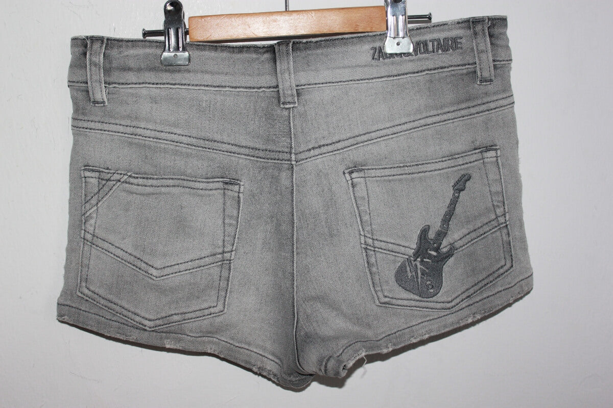 tweedehands-korte-grijze-jeans-zadig-et-voltaire-meisje-maat-158